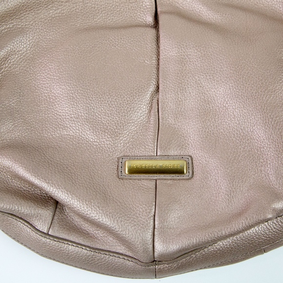 Isabella Fiore Pewter Gold Studded Hobo Handbag - Picture 3 of 6